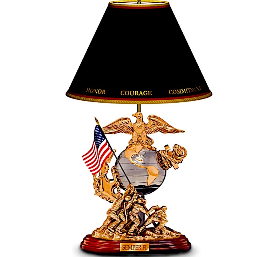 U.S. Marines "Esprit De Corps" Tabletop Lamp (Brand New)